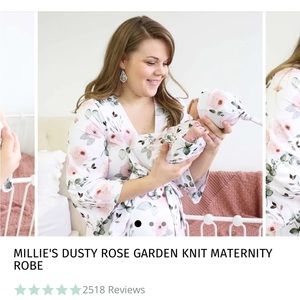 Millie’s Dusty Rose Garden Knit Robe